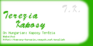 terezia kaposy business card